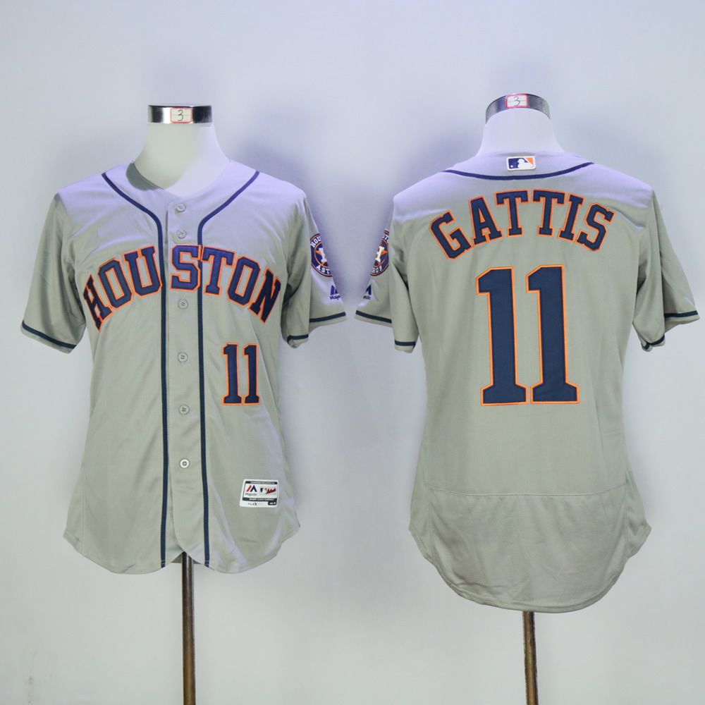 Men Houston Astros #11 Gattis Grey MLB Jerseys->houston astros->MLB Jersey